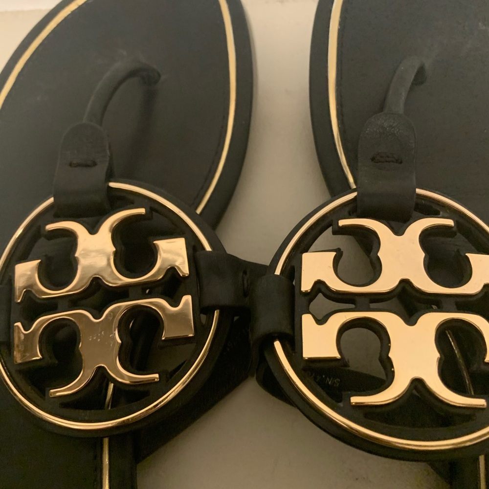 Tory Burch Metal Miller sandal black size 11